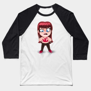 blue eyes beautiful girl cartoon character for young kids Baseball T-Shirt